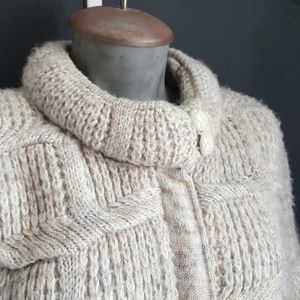 Beige Vintage Wool Coat